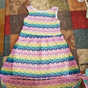 Girl's multicolored lace dress